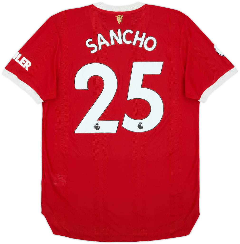 2021-22 Manchester United Authentic Home Shirt Sancho #25 - 8/10 - (M)