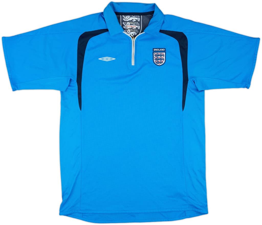 2006-07 England Umbro 1/4 Zip Polo Shirt - 8/10 - (L)