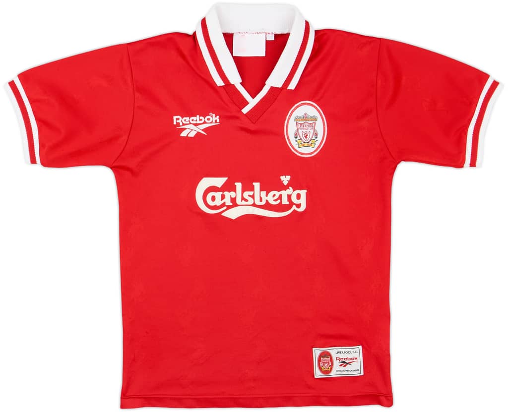 1996-98 Liverpool Home Shirt - 8/10 - (XL.Boys)
