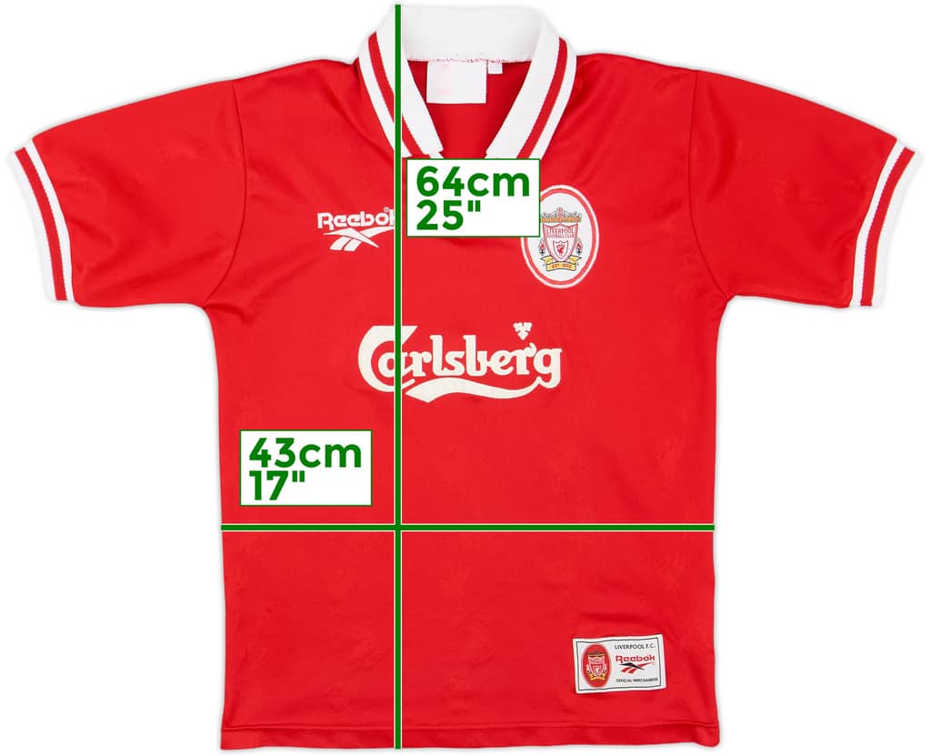 1996-98 Liverpool Home Shirt - 8/10 - (XL.Boys)