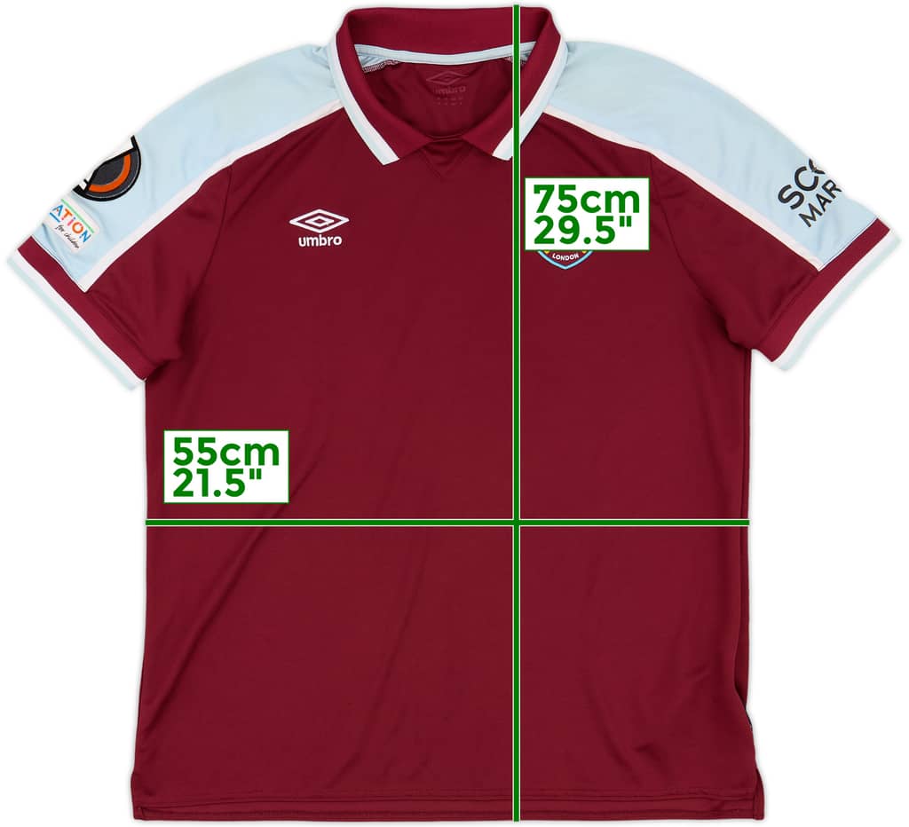 2021-22 West Ham Home Shirt - 8/10 - (XL)