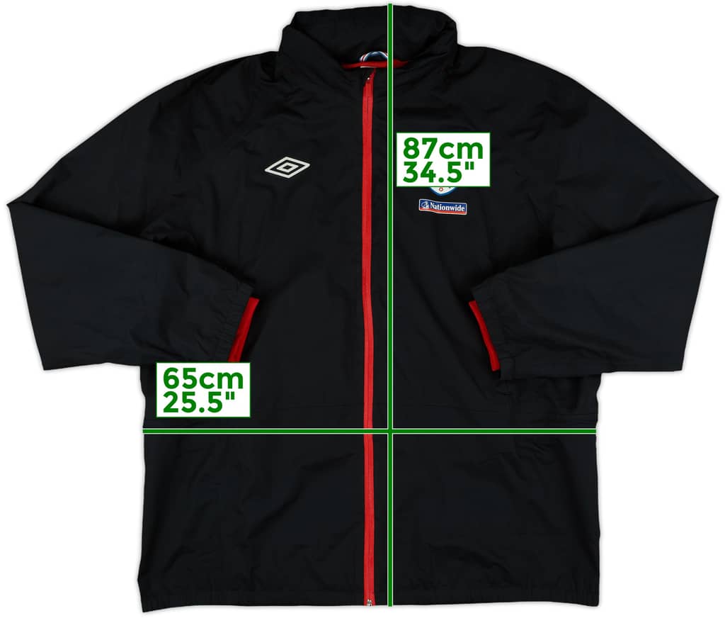 2010-11 England Umbro Hooded Rain Jacket - 9/10 - (XXL)