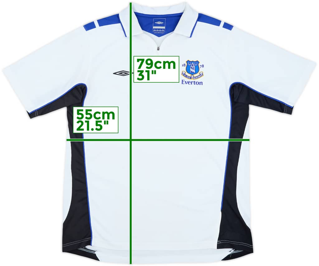 2005-06 Everton Umbro 1/4 Zip Polo Shirt - 8/10 - (L)