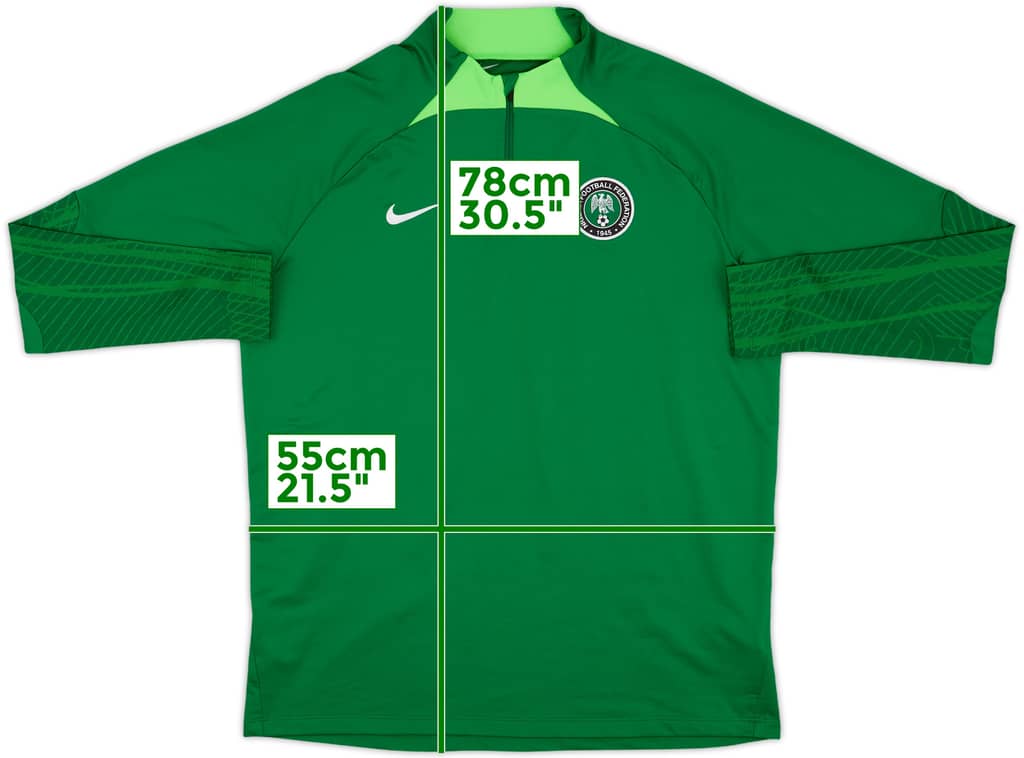 2022-23 Nigeria Nike 1/4 Zip Drill Top - 9/10 - (XL)
