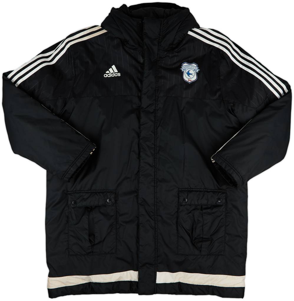 2015-16 Cardiff City adidas Padded Bench Coat - 7/10 - (XL)