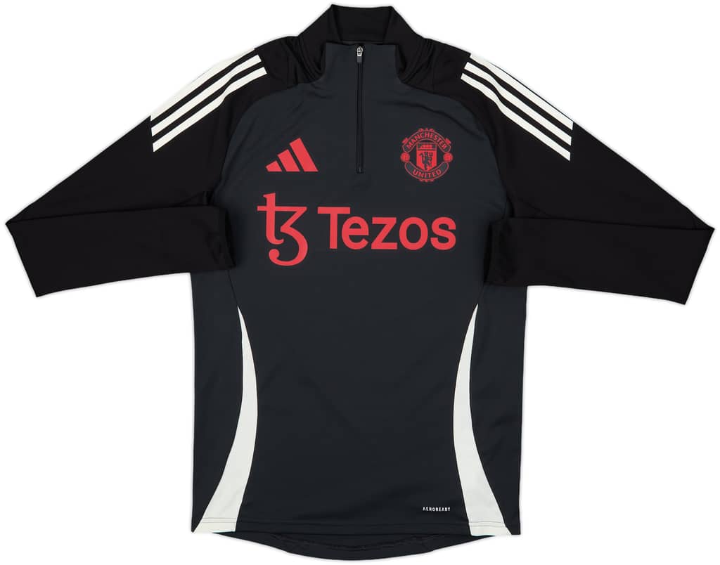 2024-25 Manchester United adidas 1/4 Zip Drill Top - 7/10 - (S)