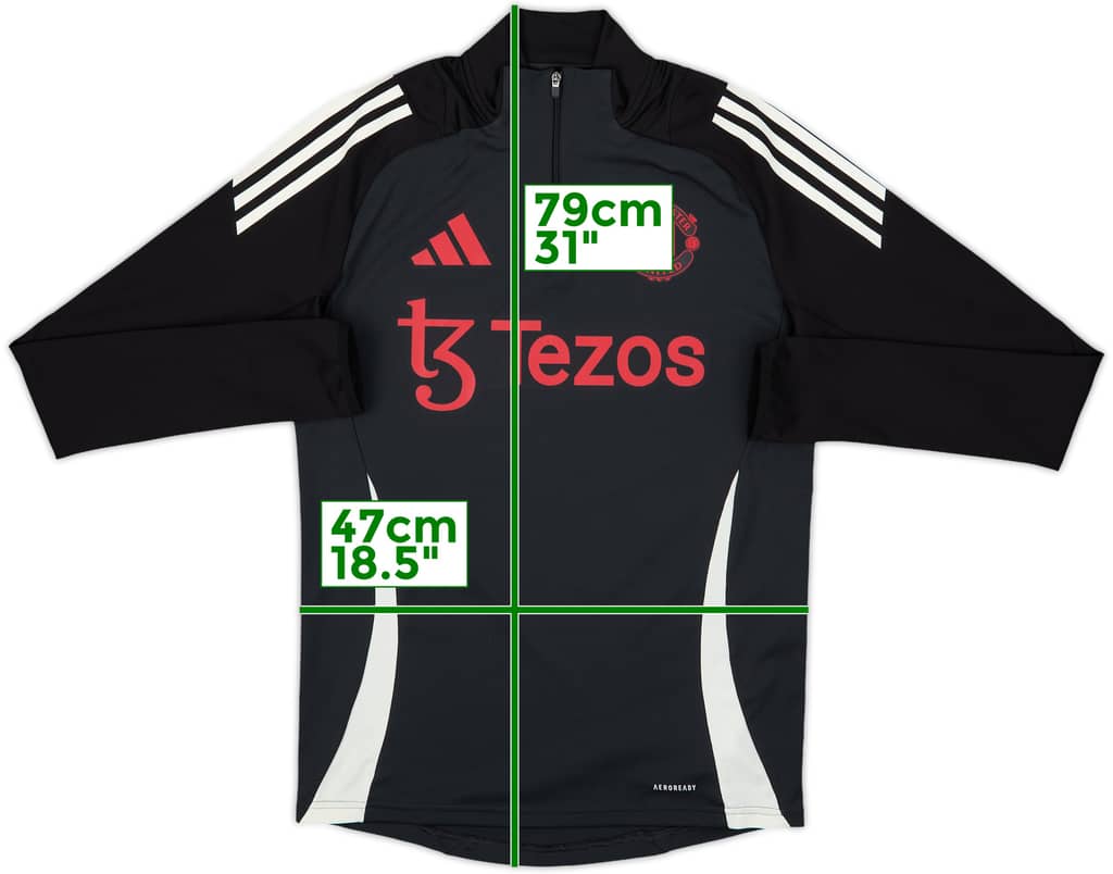 2024-25 Manchester United adidas 1/4 Zip Drill Top - 7/10 - (S)