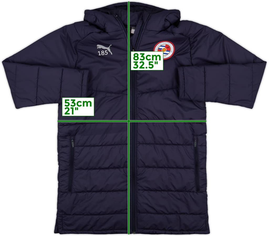 2018-19 Reading Player Issue Puma Padded Bench Coat #185 - 8/10 - (S)