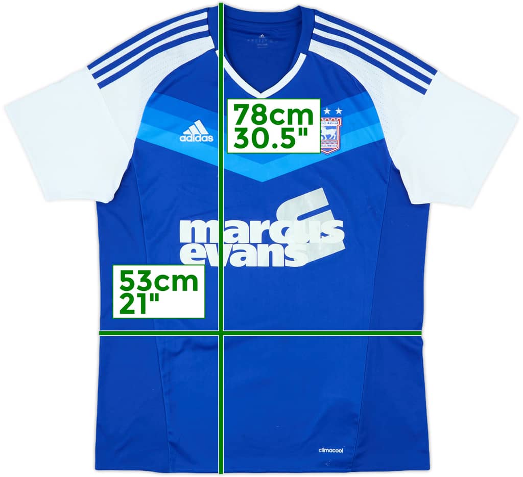 2016-17 Ipswich Home Shirt - 6/10 - (L)