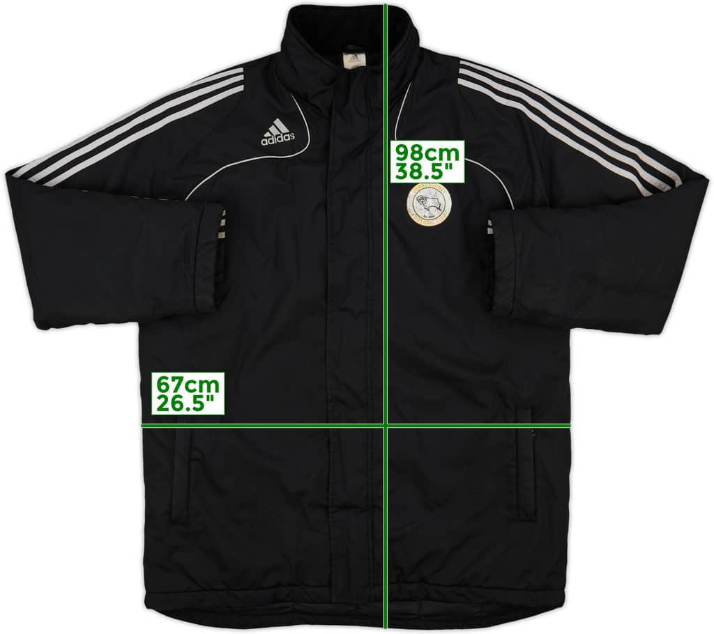2007-09 Derby County adidas Padded Bench Coat - 5/10 - (L)