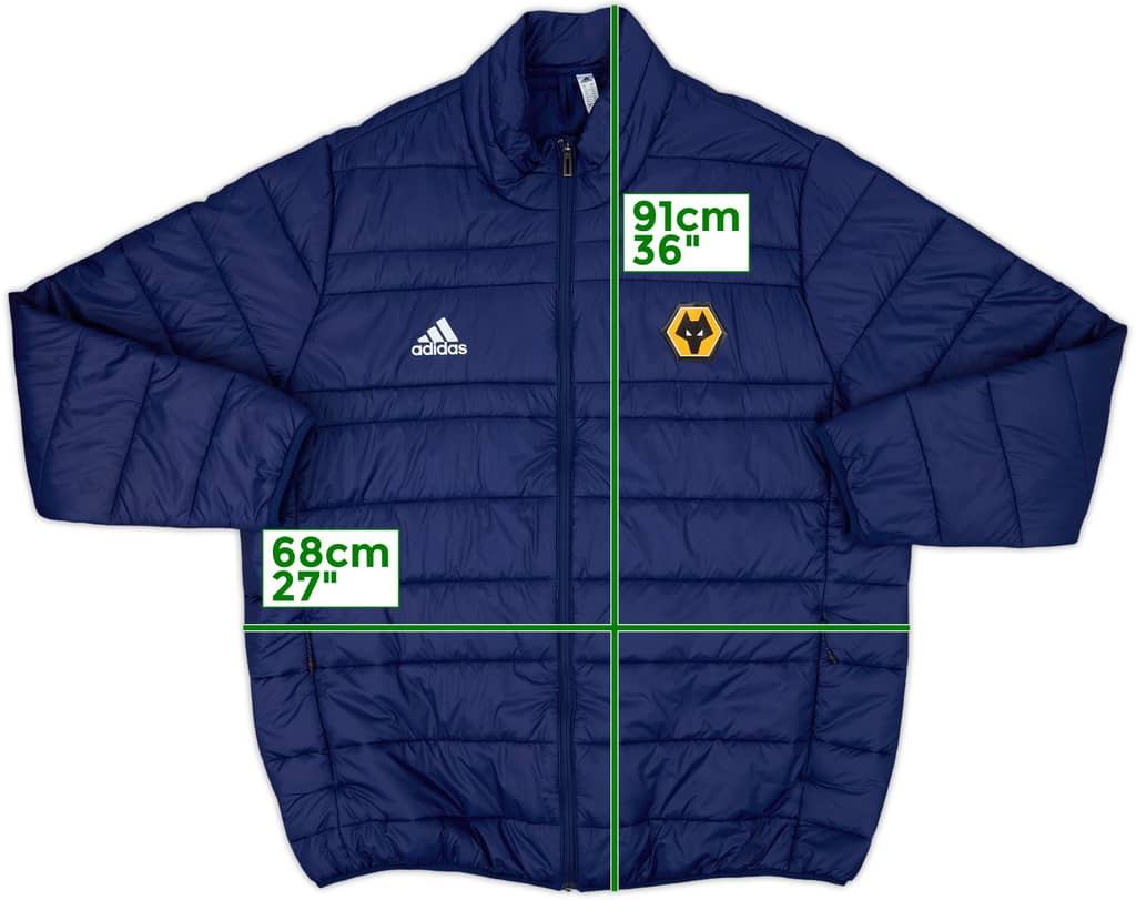 2019-20 Wolves adidas Padded Bench Coat - 9/10 - (XXL)