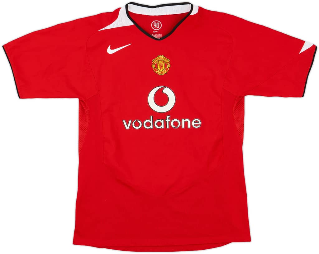 2004-06 Manchester United Home Shirt - 8/10 - (XL.Boys)