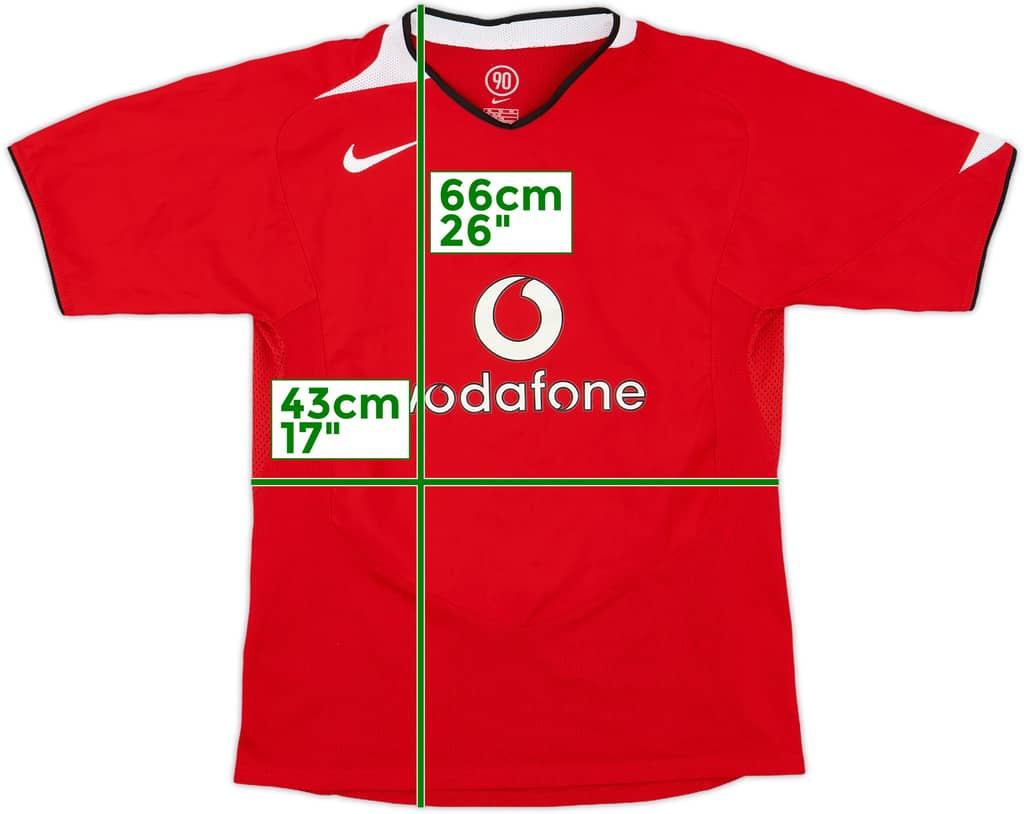 2004-06 Manchester United Home Shirt - 8/10 - (XL.Boys)