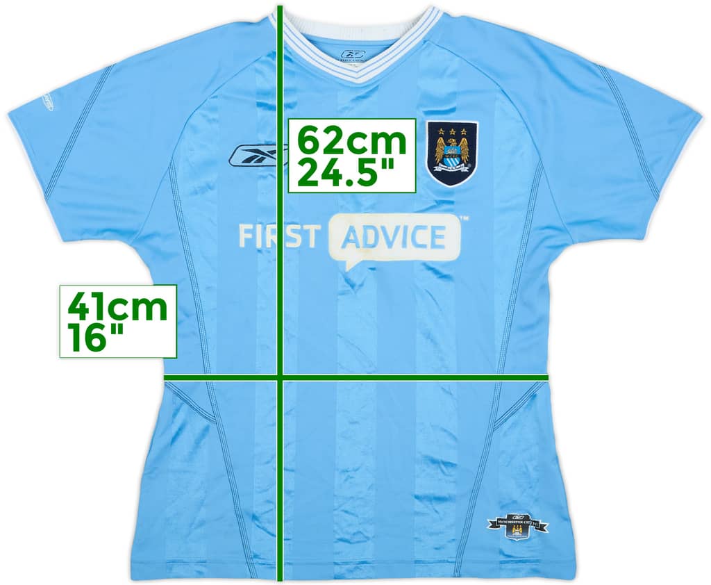 2003-04 Manchester City Home Shirt - 7/10 - (Women's S)