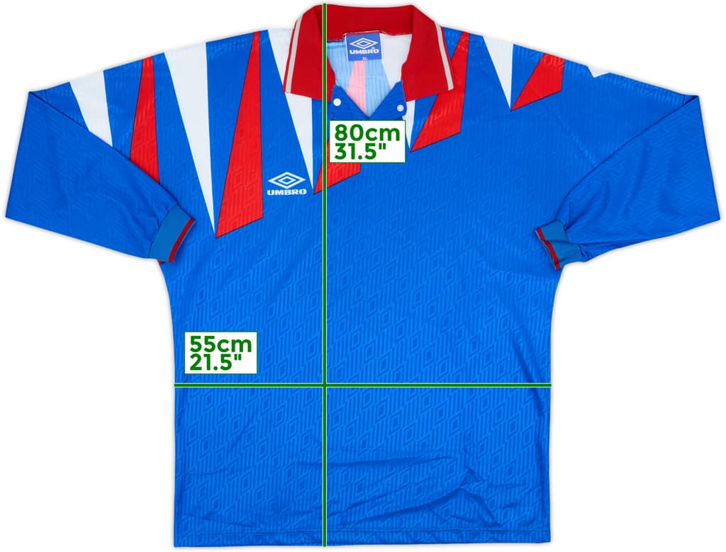 1990s Umbro Template L/S Shirt - 9/10 - (XL)