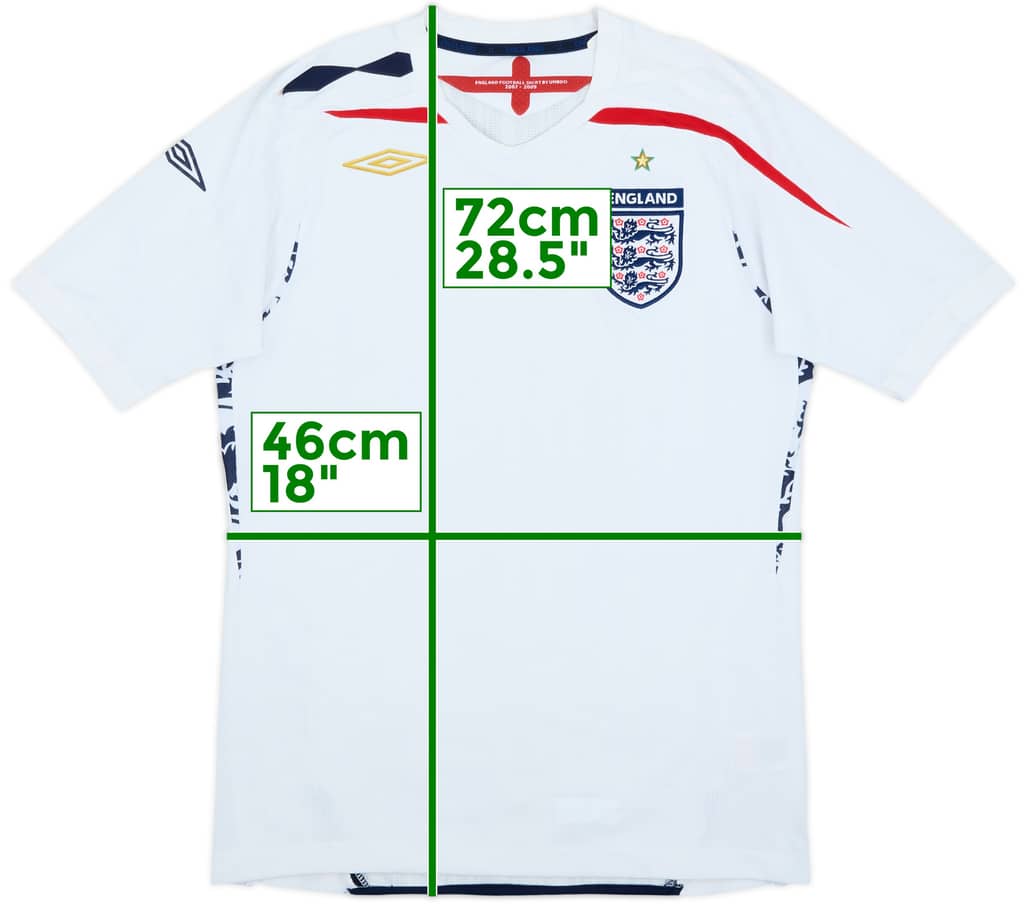 2007-09 England Home Shirt - 5/10 - (S)