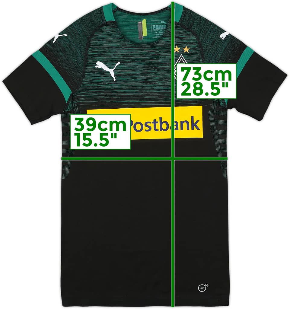 2018-19 Borussia Monchengladbach Authentic Away Shirt - 10/10 - (S)