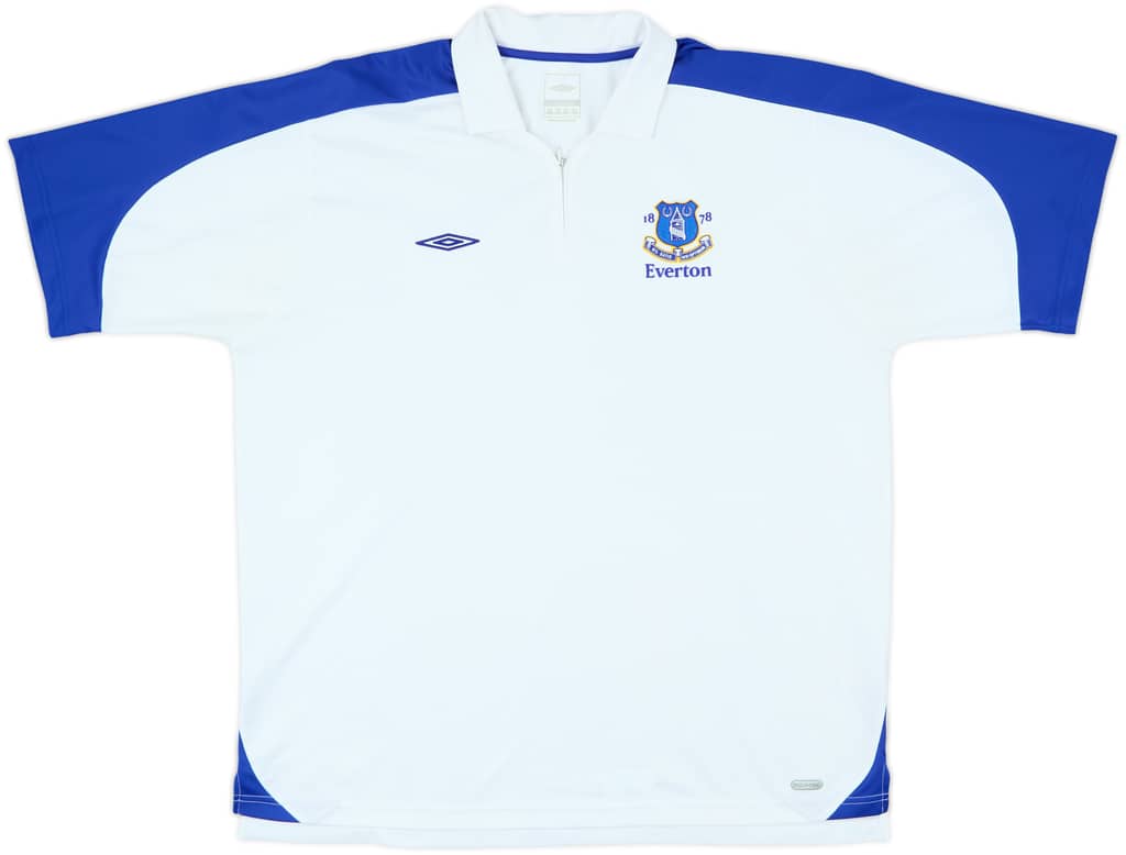 2004-05 Everton Umbro 1/4 Zip Polo Shirt - 8/10 - (XXL)