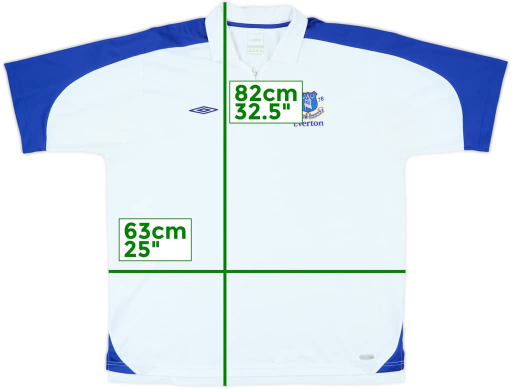2004-05 Everton Umbro 1/4 Zip Polo Shirt - 8/10 - (XXL)