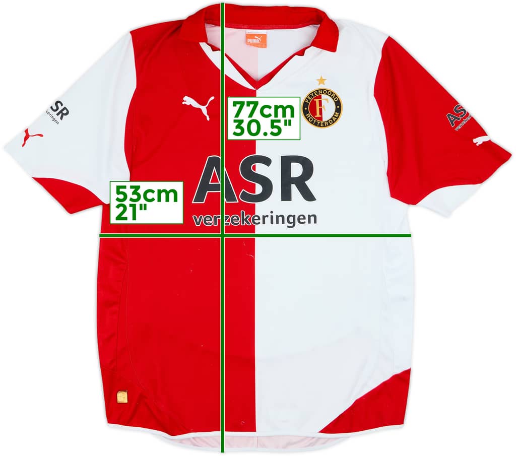 2010-11 Feyenoord Camiseta Local - 6/10 - (L)