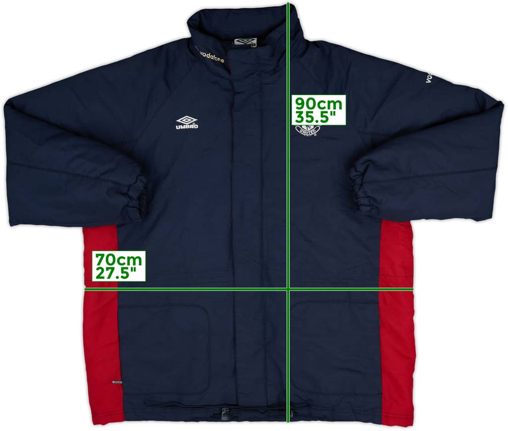 2000-02 Manchester United Umbro Padded Bench Coat - 9/10 - (M)