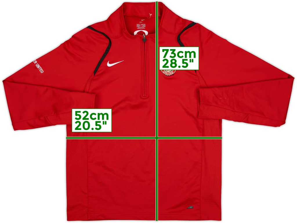 2006-07 Manchester United Nike 1/4 ZIp Drill Top - 8/10 - (M)