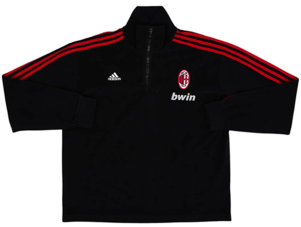2007-08 AC Milan Player Issue adidas 1/4 Zip Drill Top - 9/10 - (L)