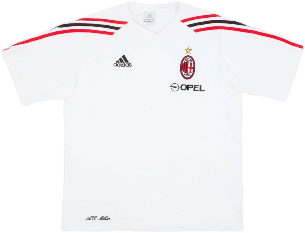 2005-06 AC Milan versión jugador adidas camiseta de algodón - 7/10 - (M/L)