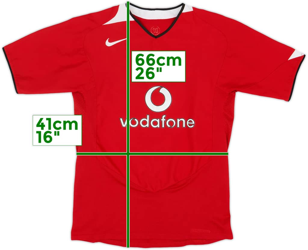 2004-06 Manchester United Home Shirt - 5/10 - (M.Boys)