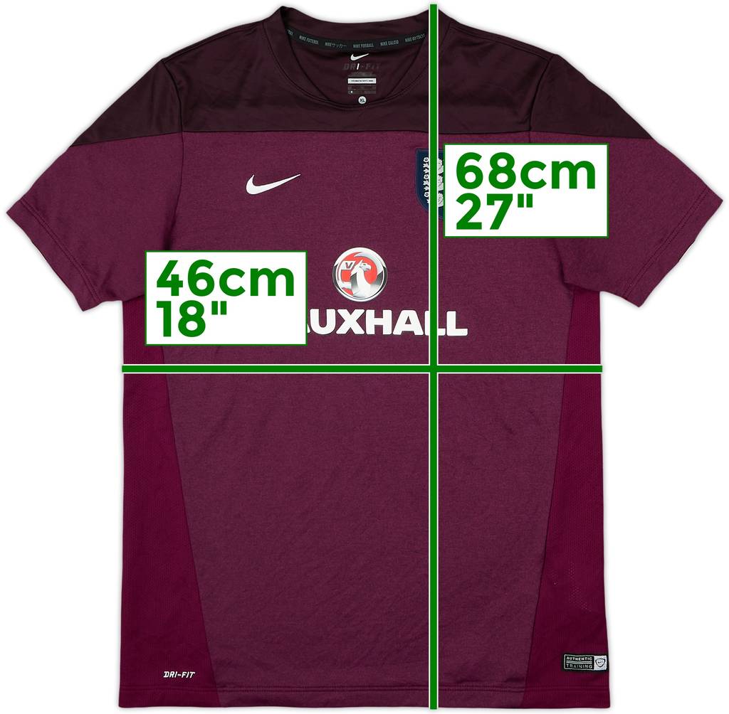 2014-15 England Nike Training Shirt - 8/10 - (XL.Boys)