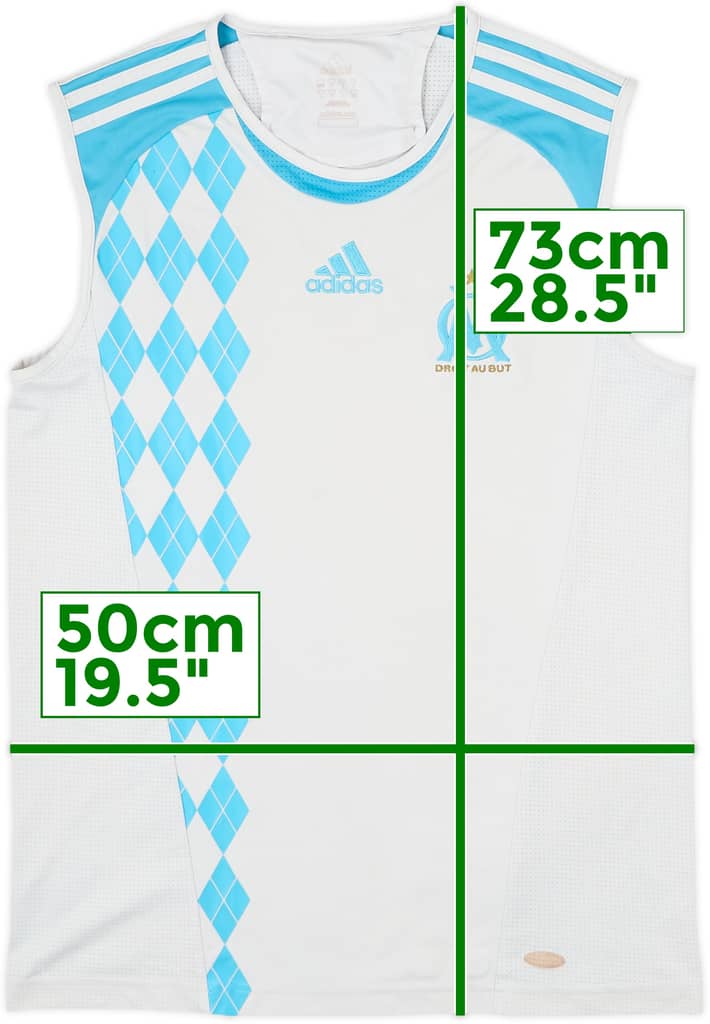 2008-09 Olympique Marseille adidas Training Vest - 6/10 - (S)