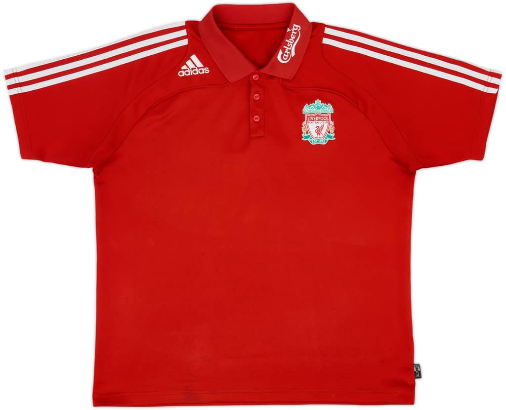 2008-09 Liverpool adidas Polo Shirt - 8/10 - (L)