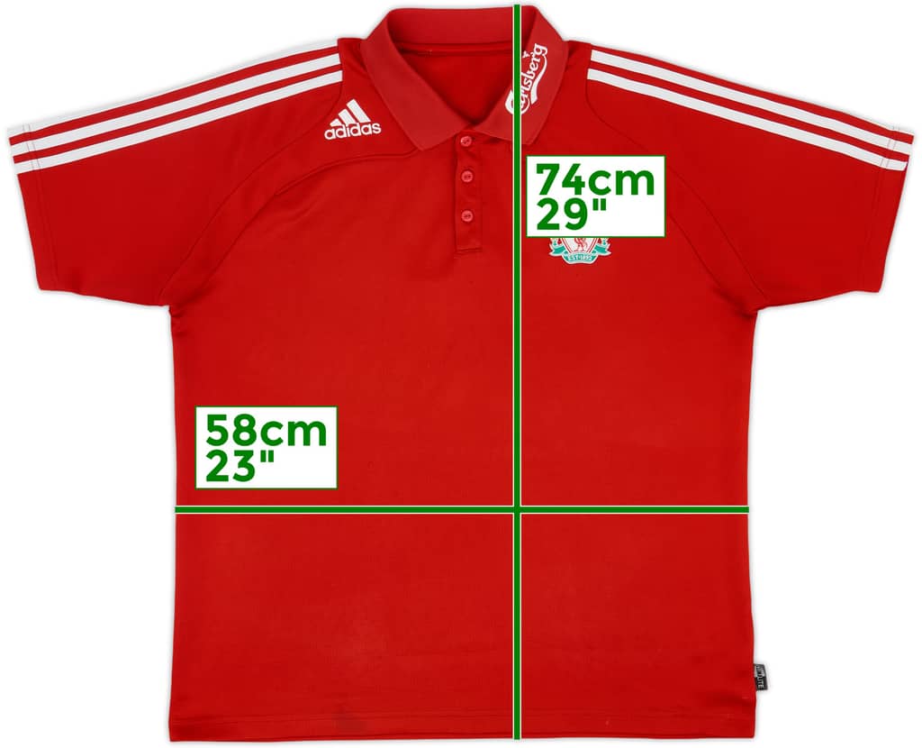2008-09 Liverpool adidas Polo Shirt - 8/10 - (L)