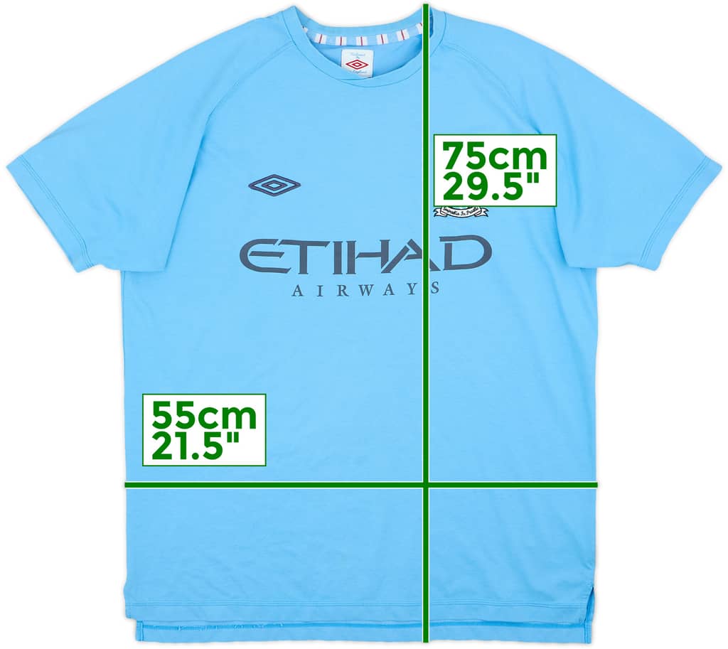 2010-11 Manchester City Umbro Cotton Tee - 9/10 - (XL)
