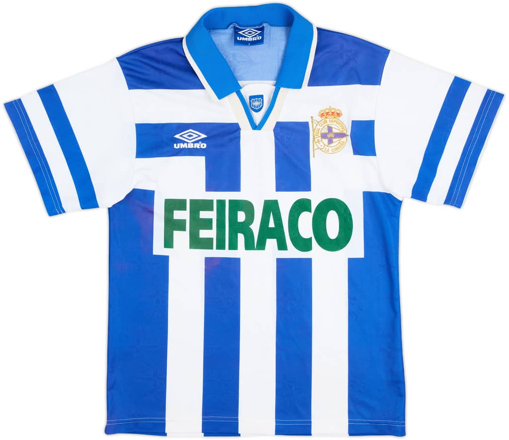 1994-97 Deportivo de La Coruna Home Shirt - 8/10 - (S)