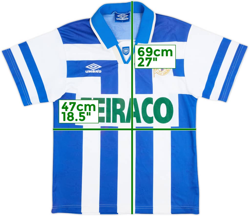 1994-97 Deportivo de La Coruna Home Shirt - 8/10 - (S)
