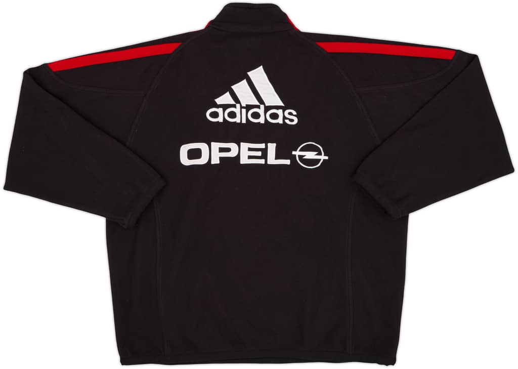 Chaqueta de entrenamiento con cremallera de 1/4 adidas versión jugador del AC Milan 2001-02 - 7/10 - (L/XL)