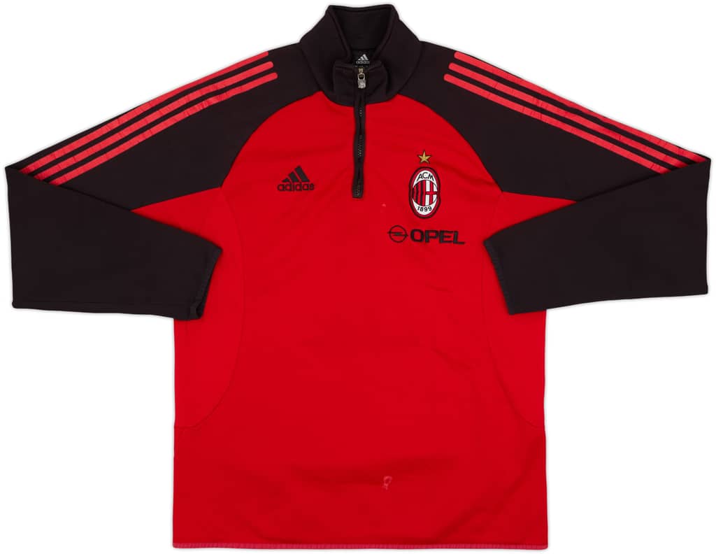 2002-03 AC Milan Player Issue adidas 1/4 Zip Drill Top - 5/10 - (M/L)