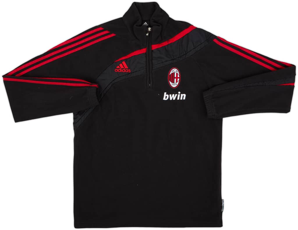 2009-10 AC Milan Player Issue adidas 1/4 Zip Drill Top - 10/10 - (L)