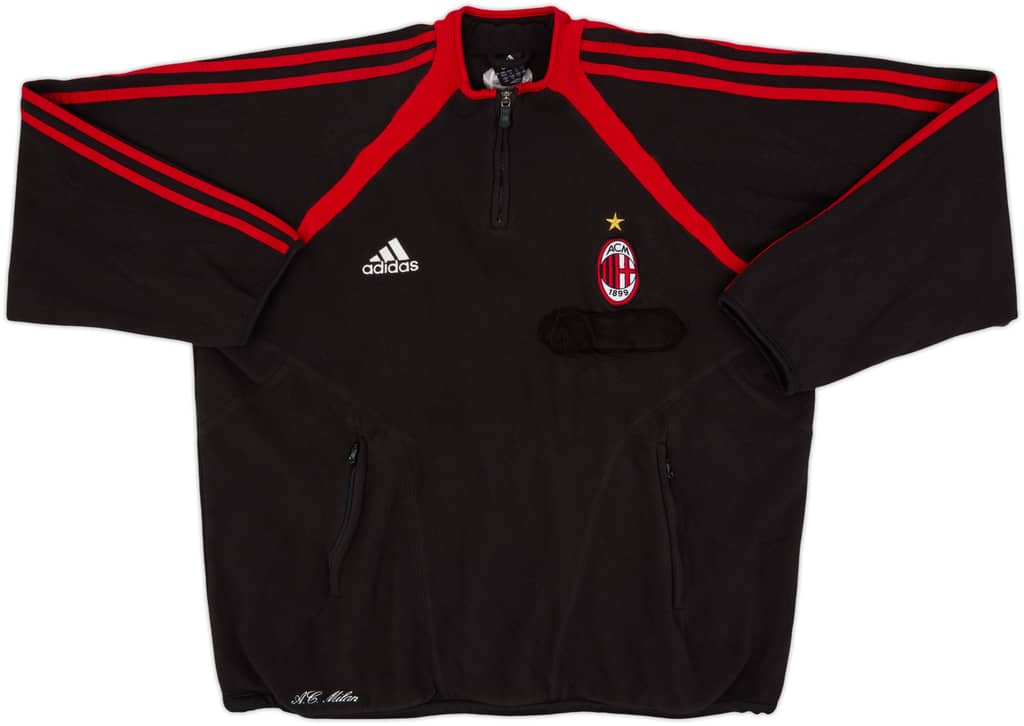 Top de entrenamiento con cremallera de 1/4 adidas del AC Milan 2003-04 - 8/10 - (M/L)