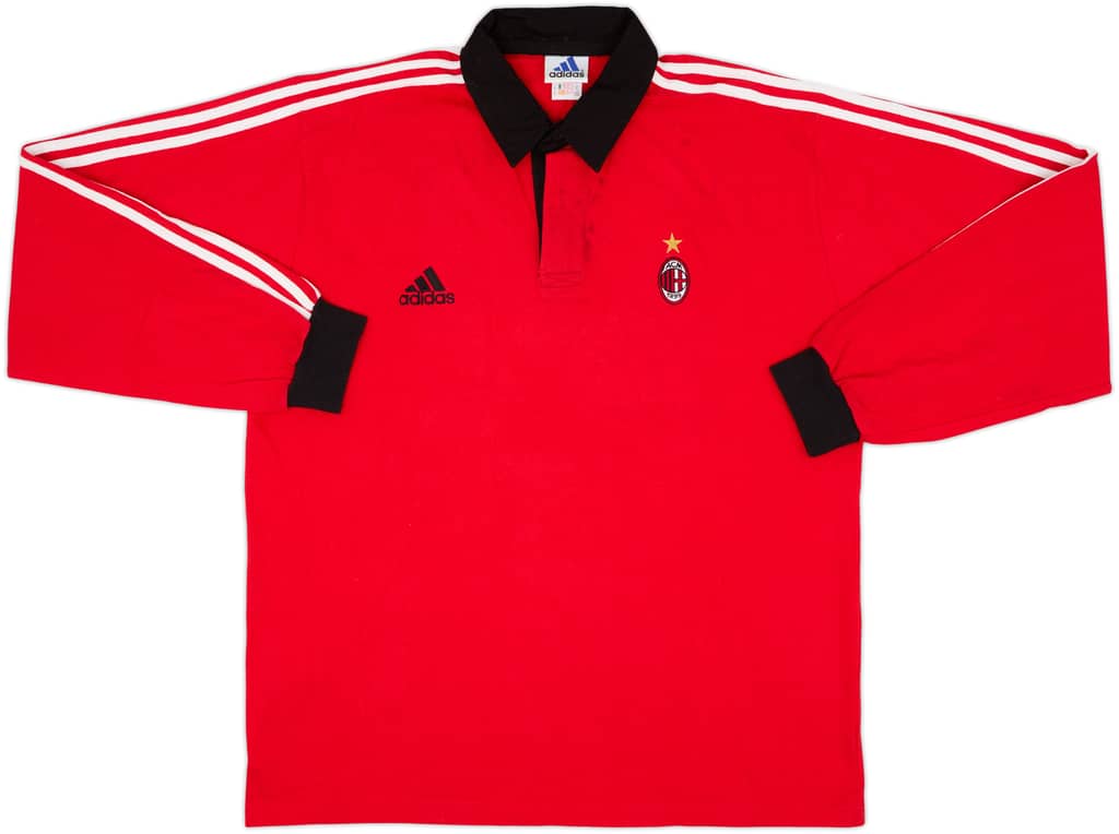 1999-00 AC Milan adidas Polo L/S Shirt - 6/10 - (XL)