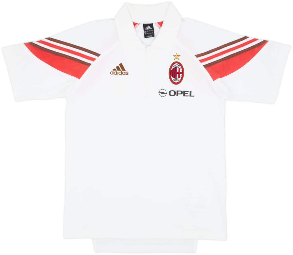 2003-04 AC Milan Player Issue adidas 1/4 Zip Polo Shirt - 8/10 - (M)