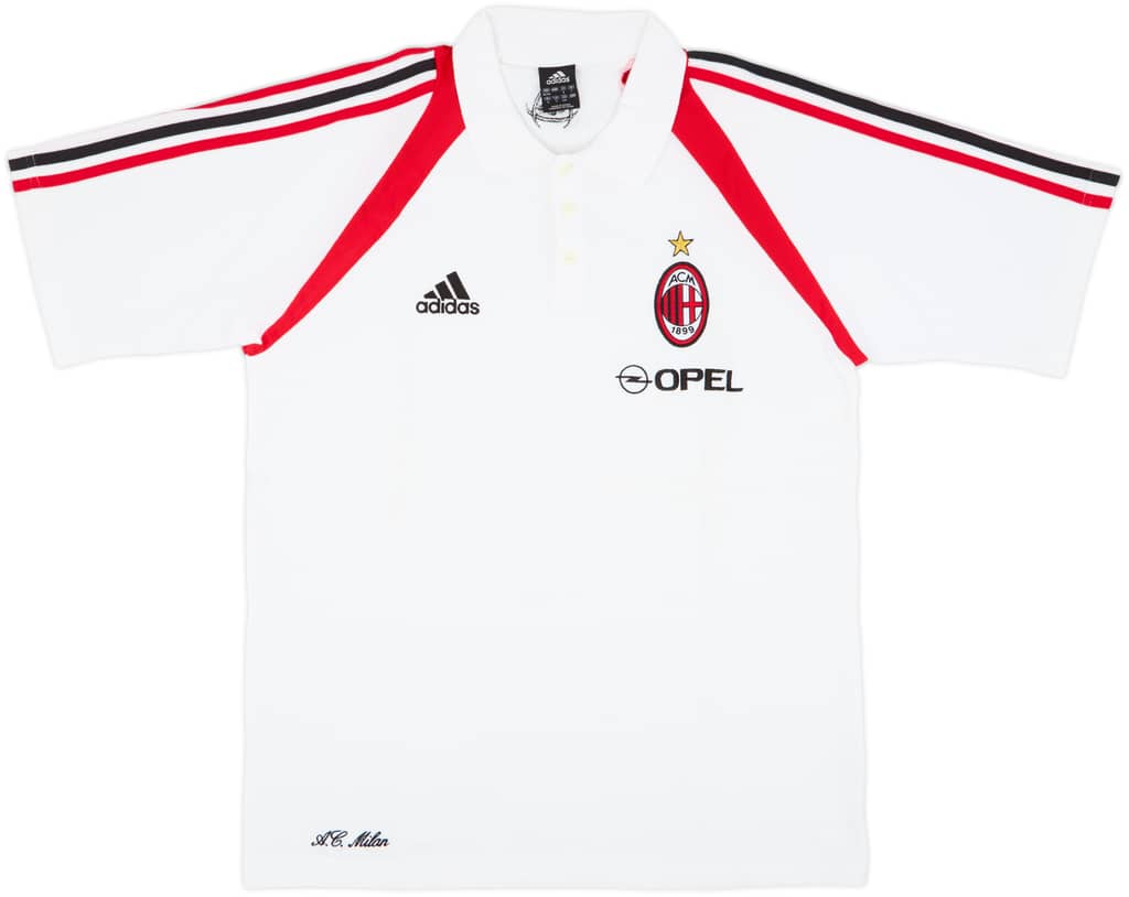 2004-05 AC Milan Player Issue adidas Polo Shirt - 8/10 - (L)