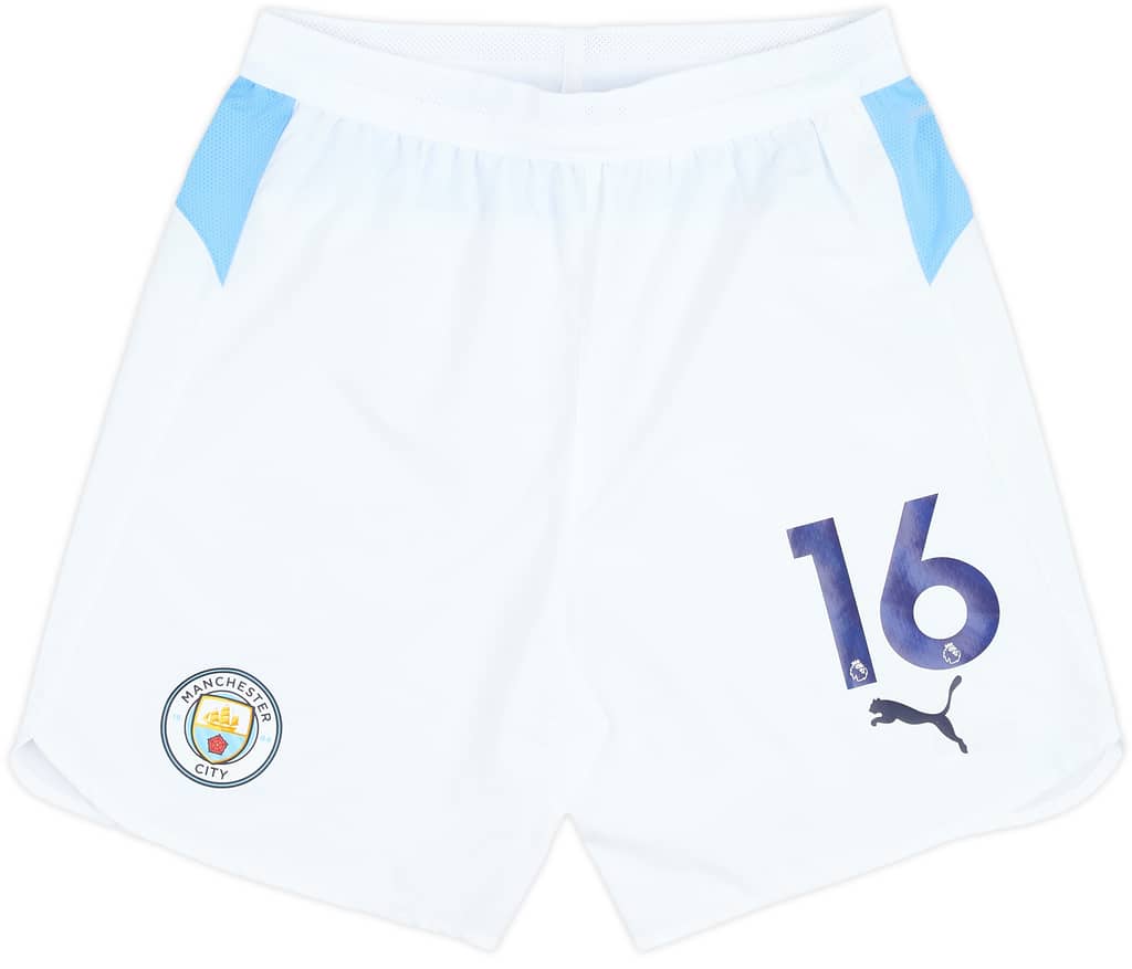 2025-26 Manchester City Match Issue Home Shorts #16 (Rodri)