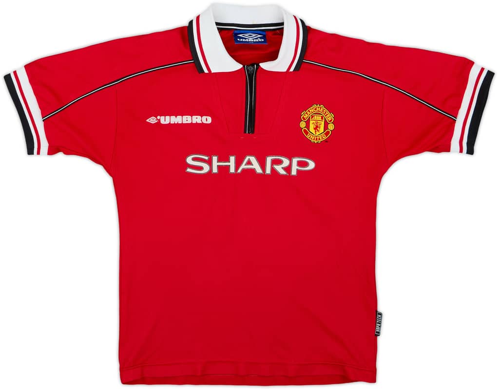 1998-00 Manchester United Home Shirt - 6/10 - (10-11 Years)