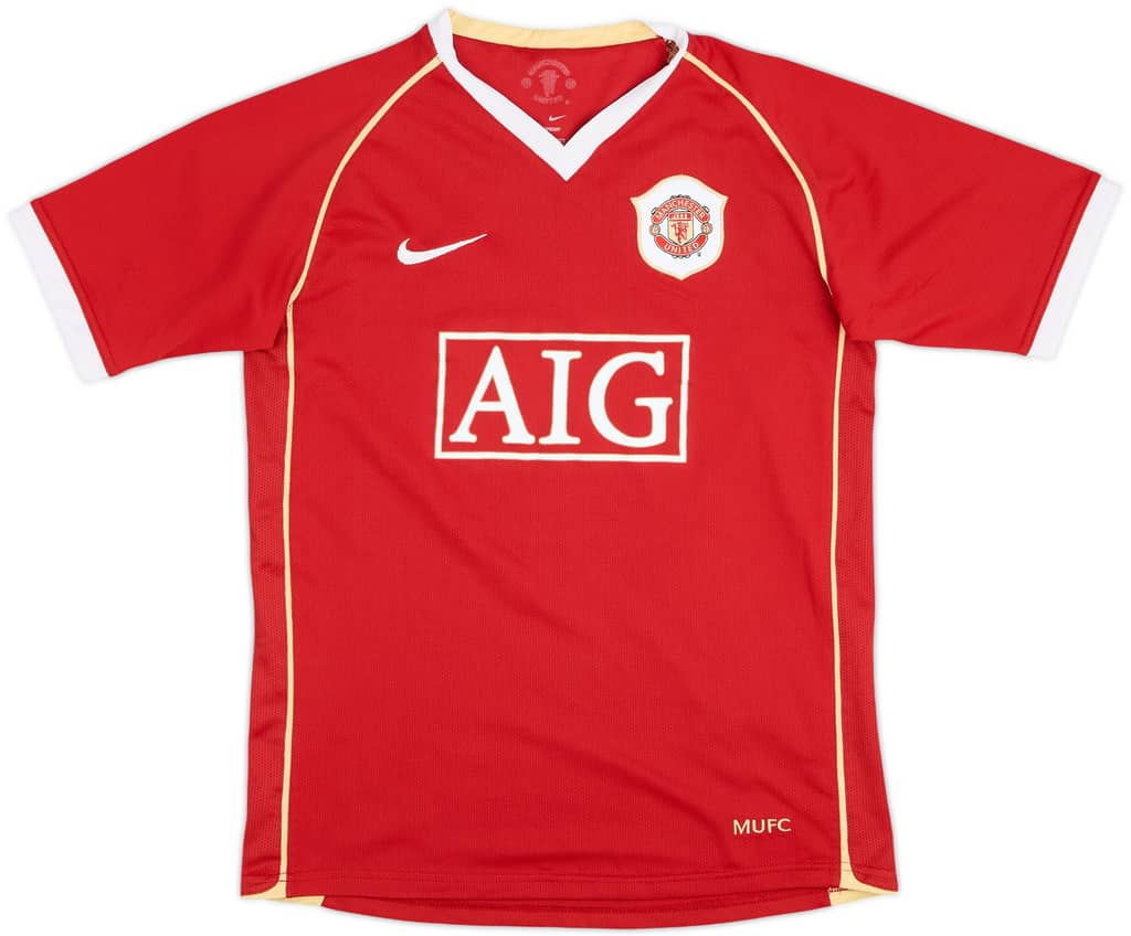 2006-07 Manchester United Home Shirt - 8/10 - (L.Boys)