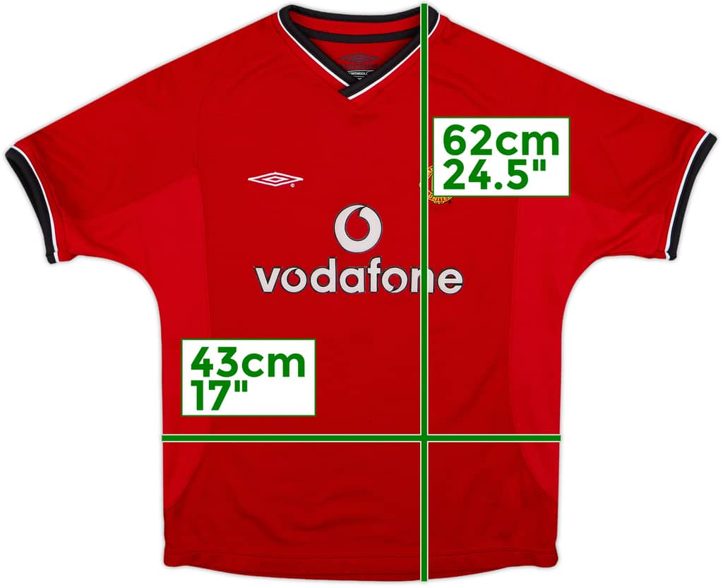2000-02 Manchester United Home Shirt - 5/10 - (M.Boys)