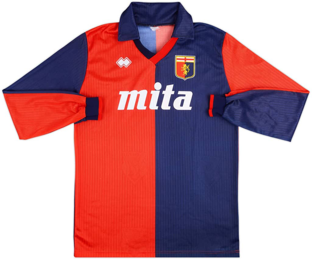 1990-91 Genoa Home L/S Shirt - 8/10 - (L)
