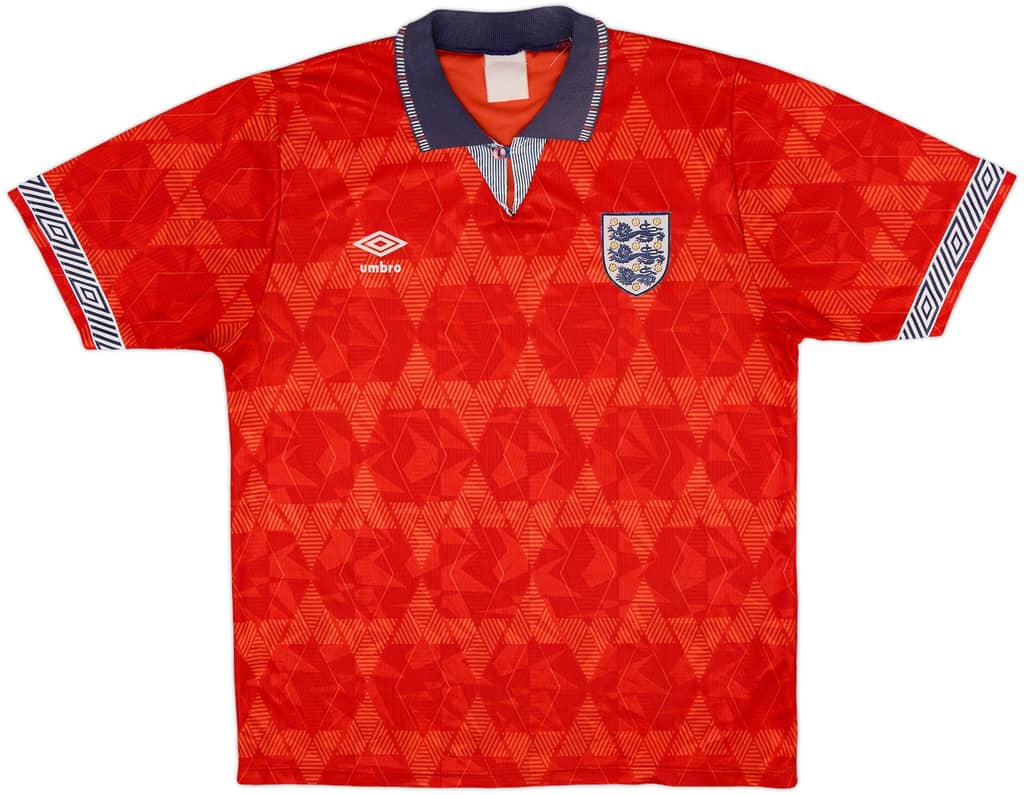 1990-93 England Away Shirt - 8/10 - (L)