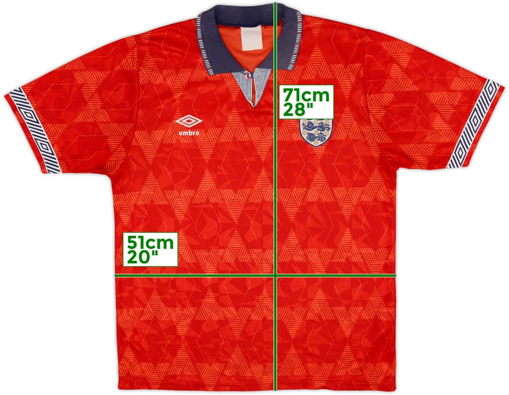 1990-93 England Away Shirt - 8/10 - (L)